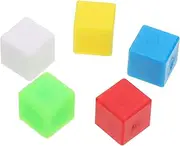 WHAMVOX Pcs Colorful Plastic Cubes Educational Math Geometry Blocks Craft Blocks for Boys and Girls