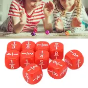 (Red)20Pcs Fraction Dice Class Set Plastic 6 Sided Multi Faceted Table Game MU
