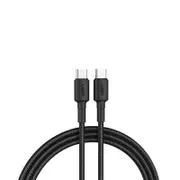 [6972890207064] 1m BoostUp Braided USB-C to USB-C Cable, Black - 3A Fast & Safe Charge
