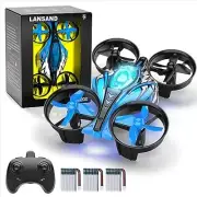 Lansand Mini Drone Small RC Drone Quadcopter 2In1 Race Fly EC200 - Blue