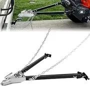 Nilight Tow Bar with Safety Chains, Coupler Fits 2-Inch Hitch Ball, 5500 lbs Towing Capacity, 41-in Opening Width, Bumper-Mounted Universal Towing Bar for RV, Car, Trailer, Truck, Alloy Steel