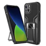 ZUSLAB iPhone 14 Plus Stand Case Rotate Magnet Ring Kickstand Military Grade Shockproof Heavy Duty Protective Cover for Apple - Black