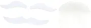 SAFIGLE 1 Set Fake Eyebrows and Mustache Fake Beard Fancy Dress Beards Facial Bristle Hair Brush Artificial Beard Sticker for Men Beard Dye Wig Mustache Sticker Costume Apparel Cloth White