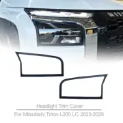 BLACK HEADLIGHT LAMP GUARD TRIM COVER FOR MITSUBISHI TRITON L200 LC 2023-2025 (for: Mitsubishi)