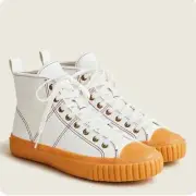 J.Crew High Top Canvas Sneaker in Ivory Gum Size 7