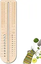 Wooden Sock Blockers for Knitting Wood Sock Ruler Knittng Needle Gauge Crochet Size Measurement Ruler Weaving Tool Needle Measuring Tools Crochet Supplies, Knitting Measuring Tools for Knitting Lovers