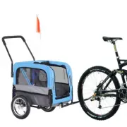 2-in-1 Pet Dog Bike Trailer Pushchair & Jogging Stroller Bike Carrier Functional