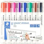 Staedtler 351 Lumocolor Whiteboard Marker Bullet Point Assorted Wallet 8