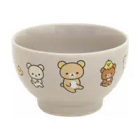 在飛比找momo購物網優惠-【San-X】拉拉熊 懶懶熊 陶瓷碗 淺茶碗 基礎風 坐姿(