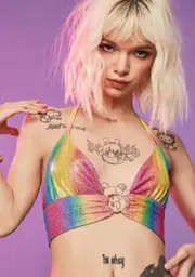 Groovy Delight Sparkle Bra Top