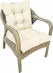 Seat/Back Chair Cushion Outdoor/Indoor-20.9"×41.8" All Weather Replacement Waterproof Rocking Chair Cushion with Ties,Soft High Back Chair Pads for Garden Patio Furniture(#5)
