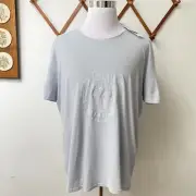 NWT Lacoste Logo T-Shirt Crest Alligator 3D Embroidery Gray Tee Mens 3XL