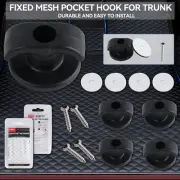 Rear Trunk Boot Envelope Cargo Net Tie Down Hook Ring Hanger 4Pcs Retainer Clips
