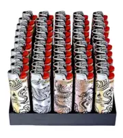 50x BIC Maxi Asian Design Lighters Various Colour Box J26