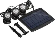 zolyet Solar Powered Super Bright 3 Submersible Lamps 18 s Projector Light Garden Pool Pond Yard Landscape Lighting Use Blue