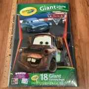 Crayola Disney Cars 2 The Movie Giant Coloring Pages Book NEW OLD STOCK