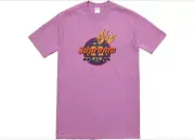 Supreme Fire Tee Size Medium Light PURPLE FW17 NEW SHIPS FAST 100% AUTHENTIC