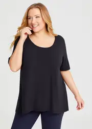 [Taking Shape] Taking Shape Strive Scoop Neck Top Size 10 in - Plus Size Women's Tops & T Shirts