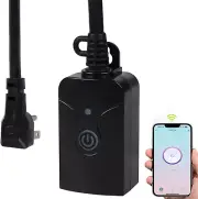 Outdoor Smart Wifi Plug Outlet, HBN Heavy Duty Wi-Fi Timer with One Grounded Out