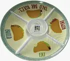 NOVOGRATZ TACO Chip & Dip Melamine Serving Platter TACO BAR RULES 15.25"Diameter