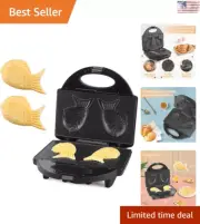 Quick Speedy Taiyaki Fish Waffle Maker Machine with Non Stick Cooking Plate