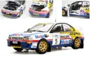 Model Car Rally Scale 1:18 SunStar Subaru Impreza 555 N.5 Winner Rally