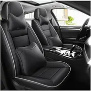 UQABS Car Seat Cover Sets for Mg Zs (Zs11) Ezs 2017 2018 2019 2020 2021 2022, Universal Car Seat Covers, Airbag Compatible, Black and White Line