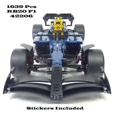 MOC 1:8 F1 Formula Car Blue RB20 Race Car 1639Pcs Brick Building Model Set AU