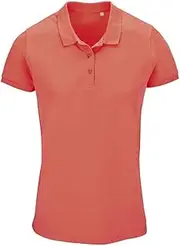 [SOL'S] SOLS Womens/Ladies Planet Piqué Organic Polo Shirt (UK Size: 16 UK - 18 UK) (Pop Orange)