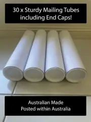 30 x HEAVY DUTY Mailing Tubes Poster Tubes 30cm in Length Cardboard and Sturdy