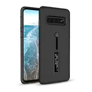 Shockproof Frosted TPU + PC Protective Case for Galaxy S10 Plus, with Holder (Black)