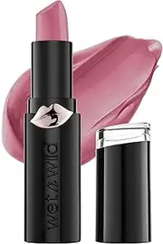 [Wet n Wild] Mega Last Matte Lip Color, Semi Matte Hyaluronic Acid Infused, Long Lasting Full Coverage for a Nourishing Pout, Cruelty-Free & Vegan - Mauve Outta Here