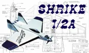 1/2A Shrike 25" WS RC Airplane Laser Cut Balsa Short Kit + Plans & Manual