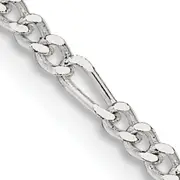 22 Inch Sterling Silver 2.25mm Figaro Chain