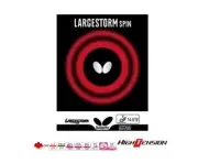 Butterfly Table Tennis Pingpong Rubber Largestorm Spin Black Red 2.1 2.3mm
