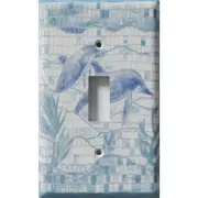 SnazzySwitch Dolphin Tiles Decorative Light Switch Plate Cover