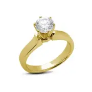 1/4ct E SI1 Round Natural Diamond 18k Classic Solitaire Engagement Ring