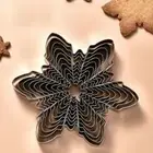 10Pcs/set Stainless Steel Christmas Snowflake Cookie Cutter Bakery