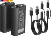Lithium Ion Battery Pack for Xbox Wireless Controller, 2X 1200Mah Li-Ion Recharg