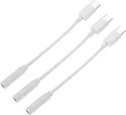 CLISPEED 3 Pcs USB C to Headphone Jack Adapter C Male to Female Aux Cable Converter for Pixel Z and More Durable White Audio Jack Plug for Stereo Earphones