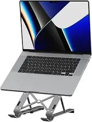 j5create Laptop Stand with USB 4-Port Hub, Foldable Laptop Holder with 4 USB3.2 Ports for MacBook, Laptop, Phone and Tablets up to 16 inch(JTS223)