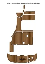 2006 Chaparral 280 Swim Platform Cockpit Boat EVA Foam Teak Deck Floor Pad Mat