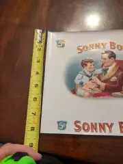 Original Cigar Box Label- Sonny Boy- Father & Son- NOS- Embossed