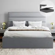 Benny King Grey Gas Lift Storage Bed Frame