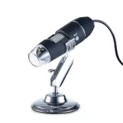 3-in-1 USB High-definition Digital Microscope 1600X Electron Microscopes - Black