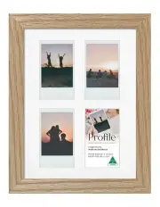 [Profile Australia] Australian Made Timber Collage Photo Frame 6x8"/Instax (4 Photos) in Natural Oak