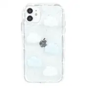 Back Cover for iPhone 12 6.1 inch,3D/Cloud Pattern Epoxy Flexible TPU Phone Case-Cloud