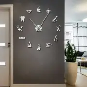 Dentist Tools Wall Clock Frameless 3D Clocks Dental Orthodontic Clinic Art Decor