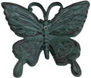 Mr Gecko Cast Iron Cute Handcrafted Butterfly Decor Figurine Statue Verdigris
