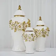 Handmade Elegant ceramic ginger jars/decorative flower vase in 3pieces